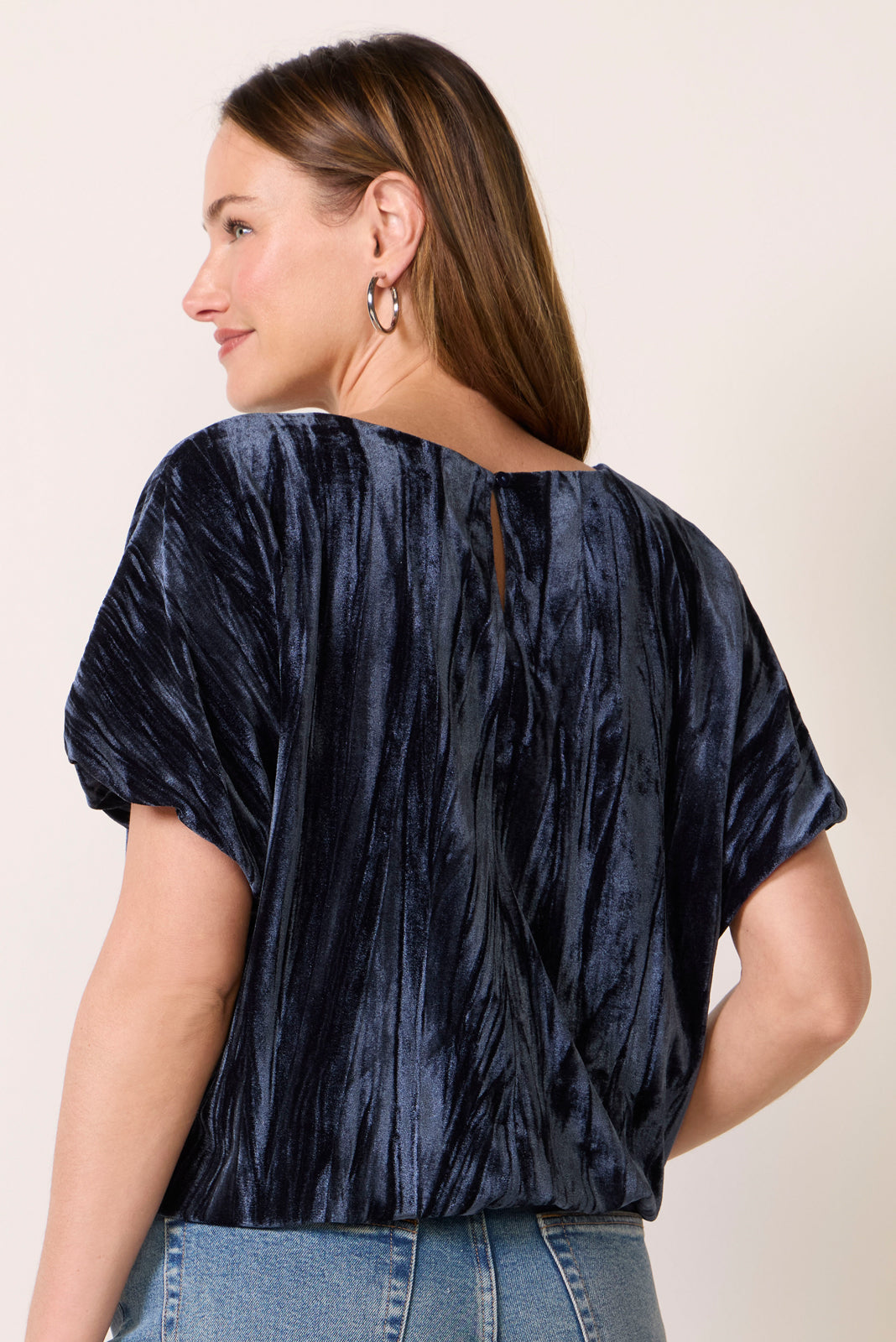 Cass Velvet Bubble Blouse