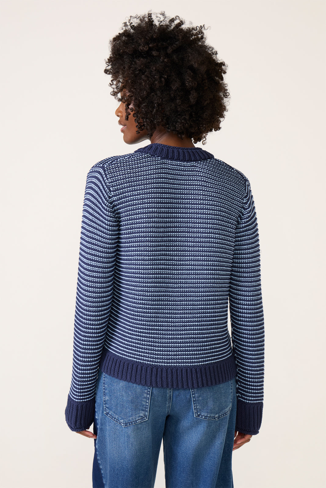 Striped Tape Yarn Sweater