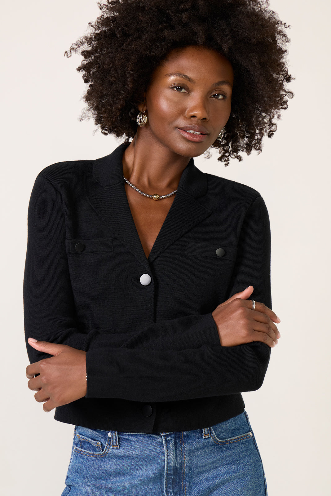 Andie Two Button Knit Jacket Andie Two Button Knit Jacket