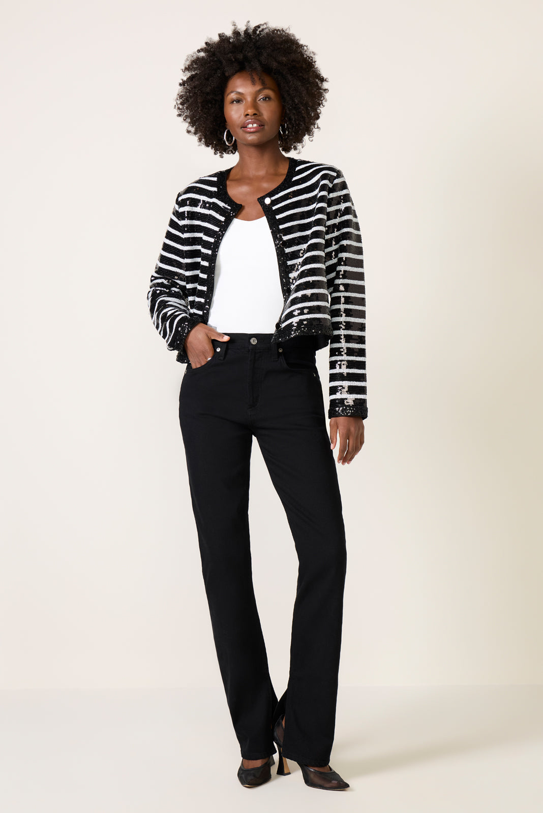 Alexandra Sequin Stripe Jacket