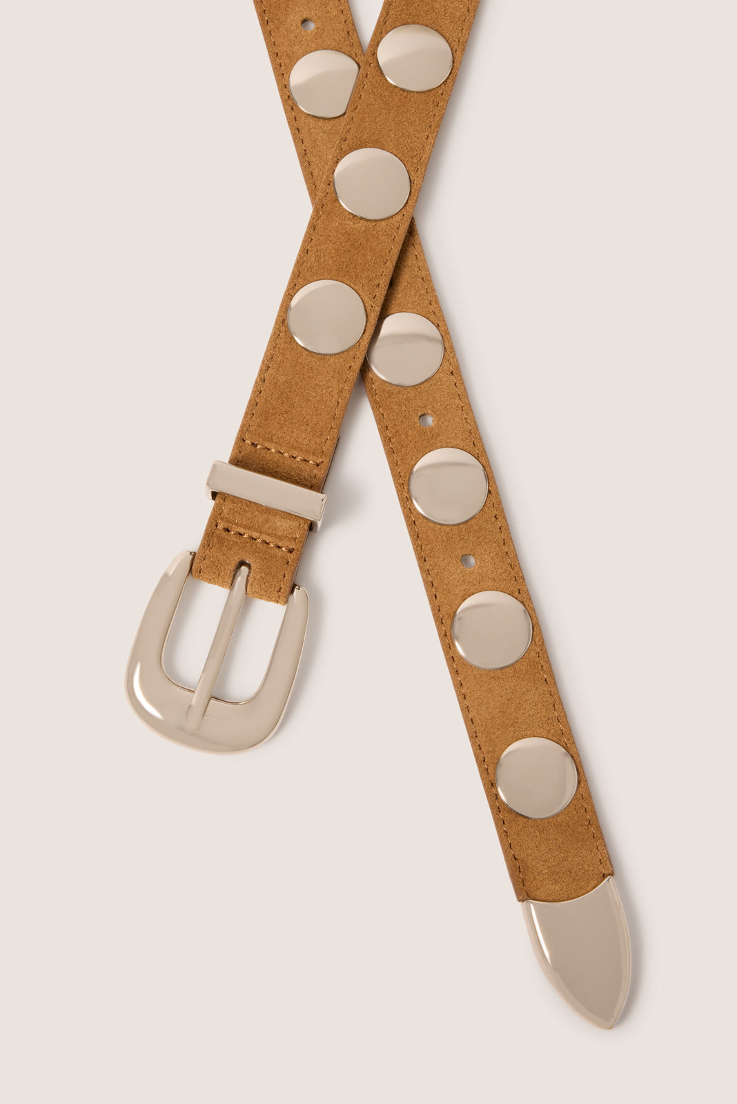Brett Studded Suede Belt