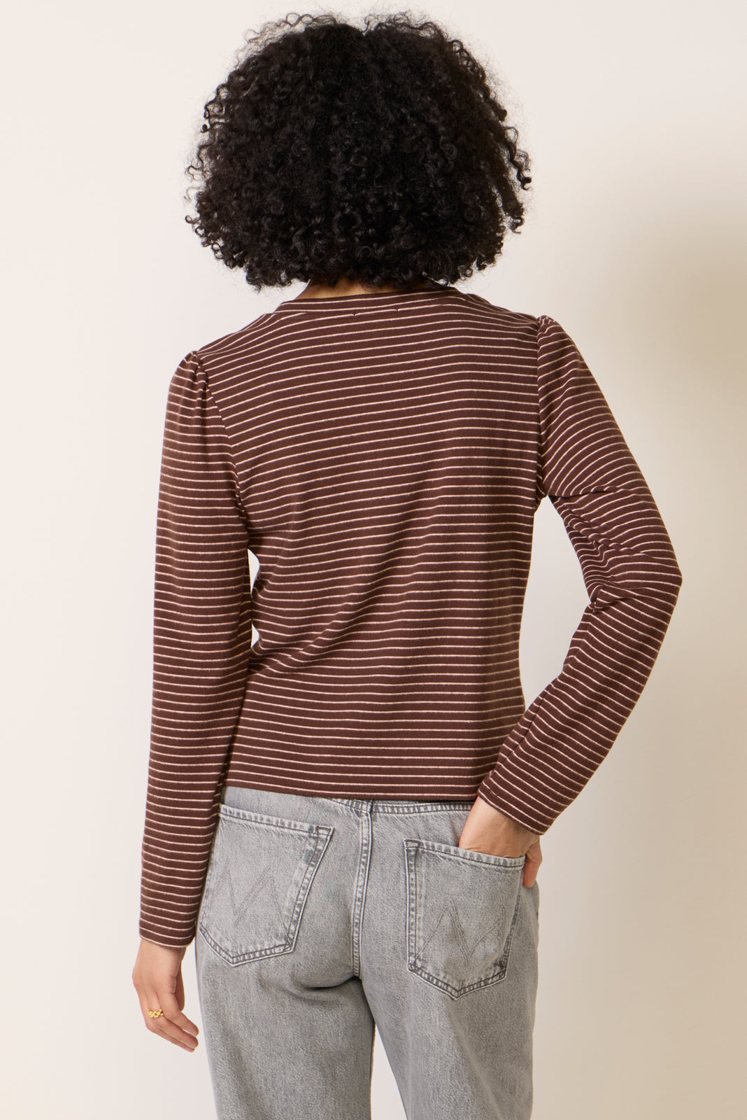 Jeanne Stripe Puff Sleeve Top