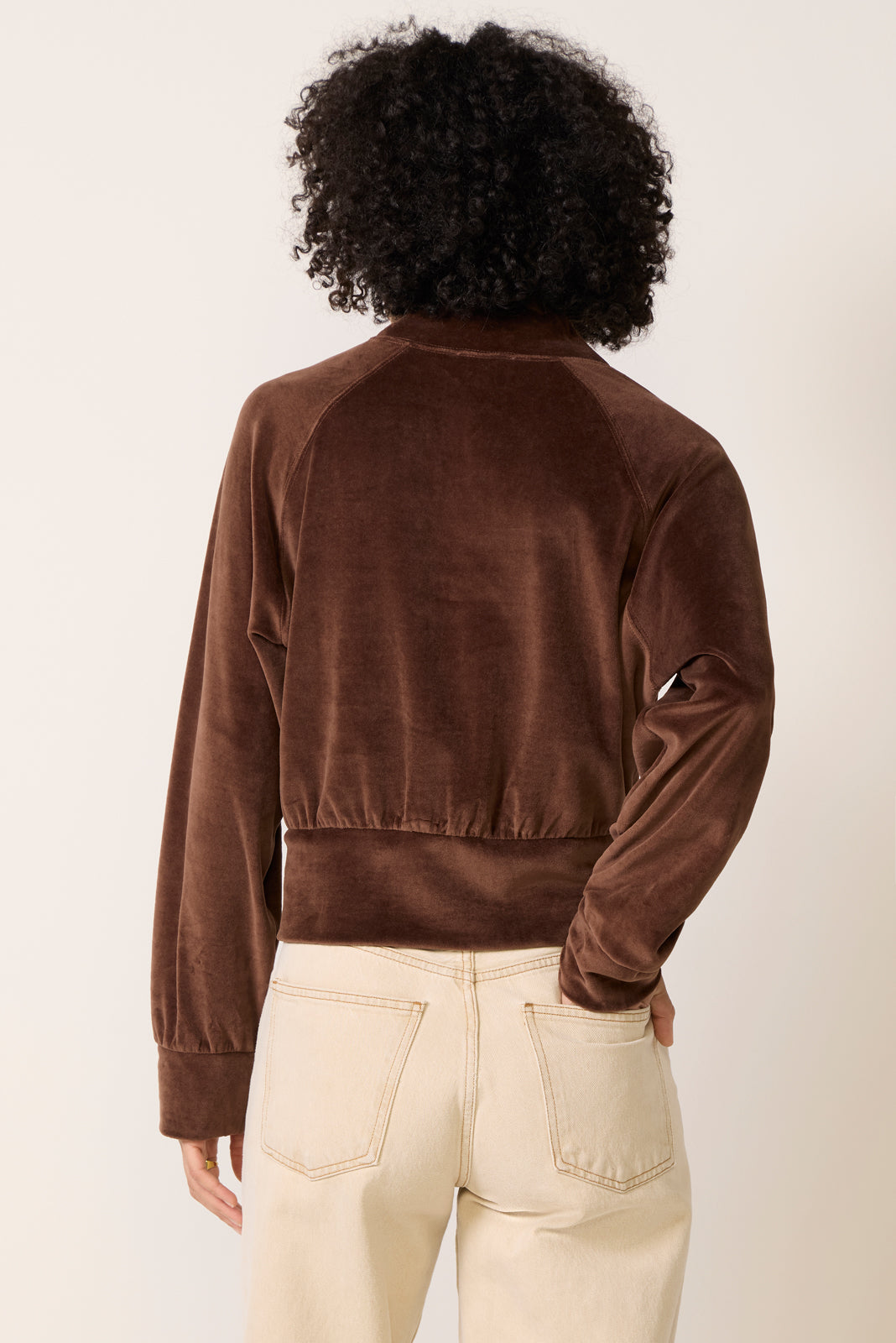 Erin Velour Mock Neck Top