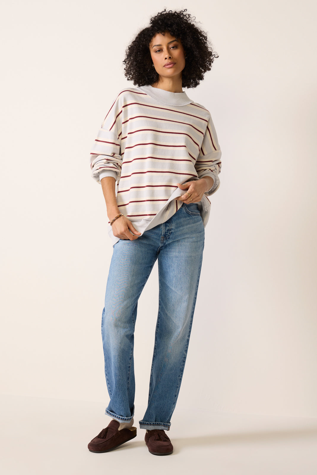 Palm Springs Striped Sweatshirt