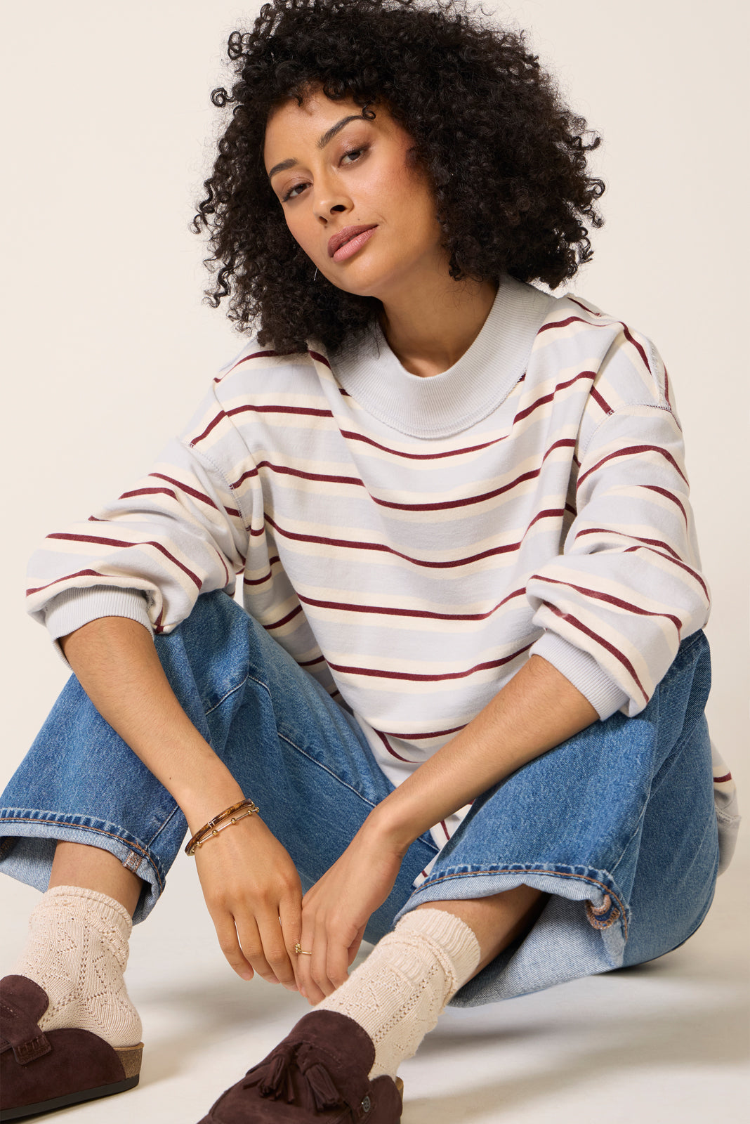 Palm Springs Striped Sweatshirt