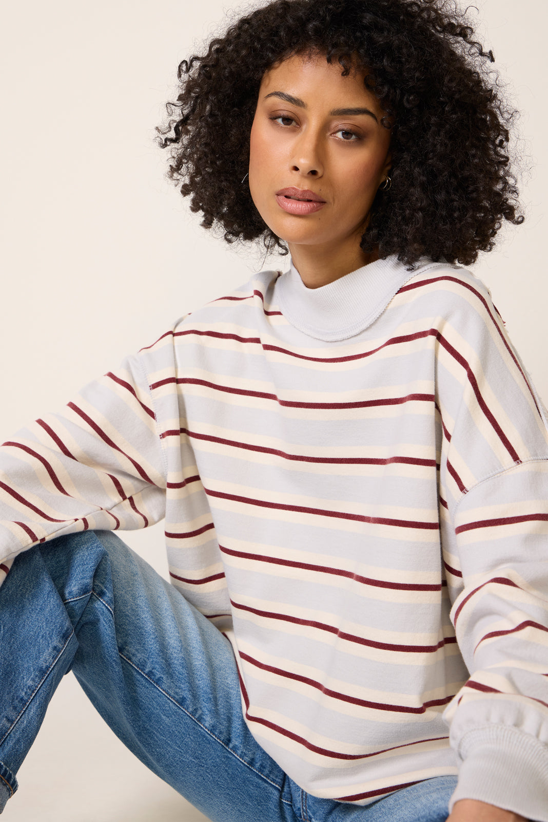 Palm Springs Striped Sweatshirt