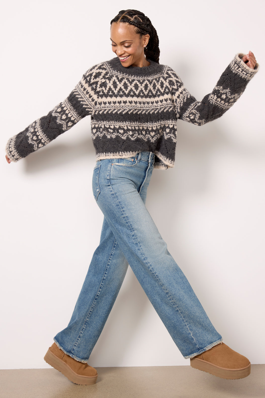 Fairisle Crew Neck Sweater
