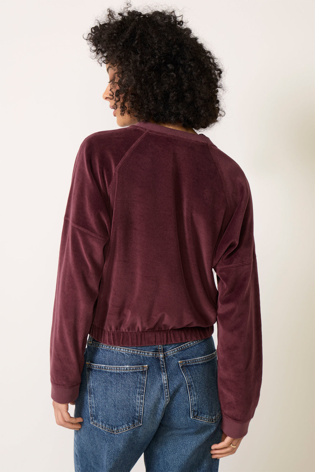 Lucy Velour Crew Sweatshirt