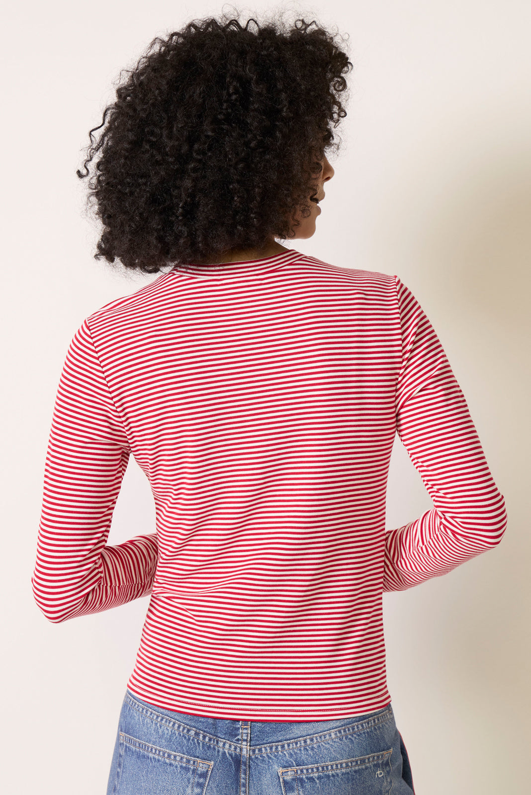 Abby Stripe Crew Neck Top