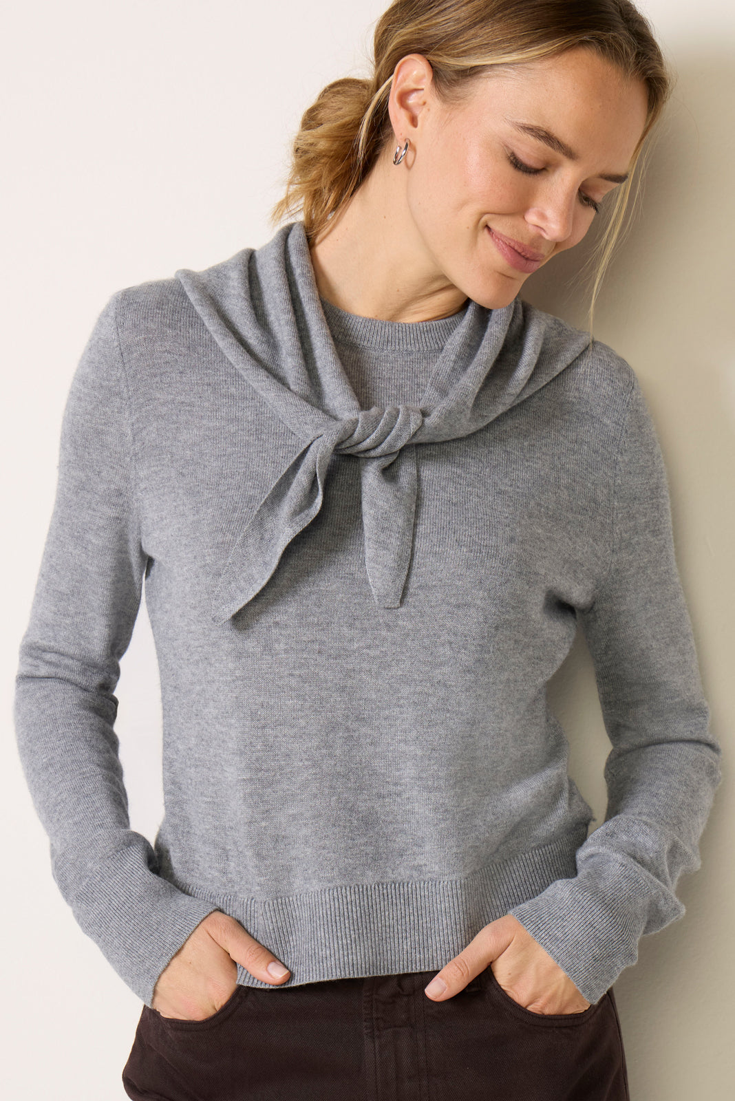 Emerson Detachable Scarf Pullover