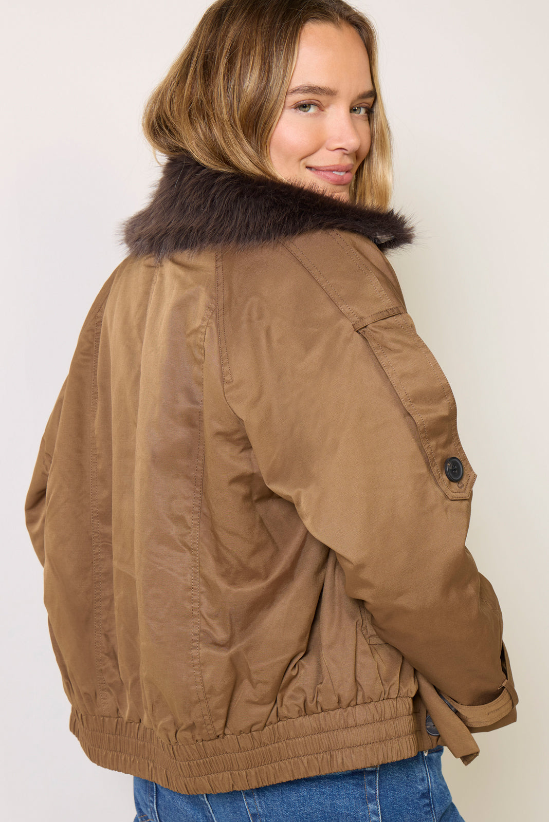 Fur Collar Trench Jacket