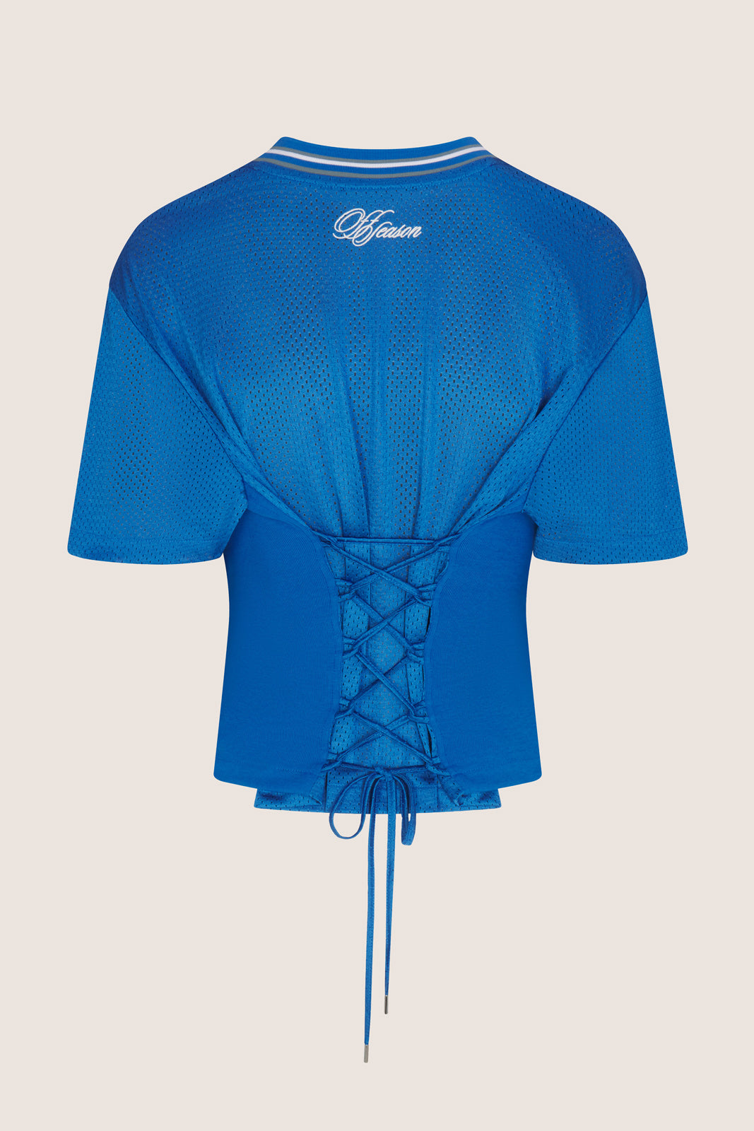 Femme V Neck Lace Back Tee