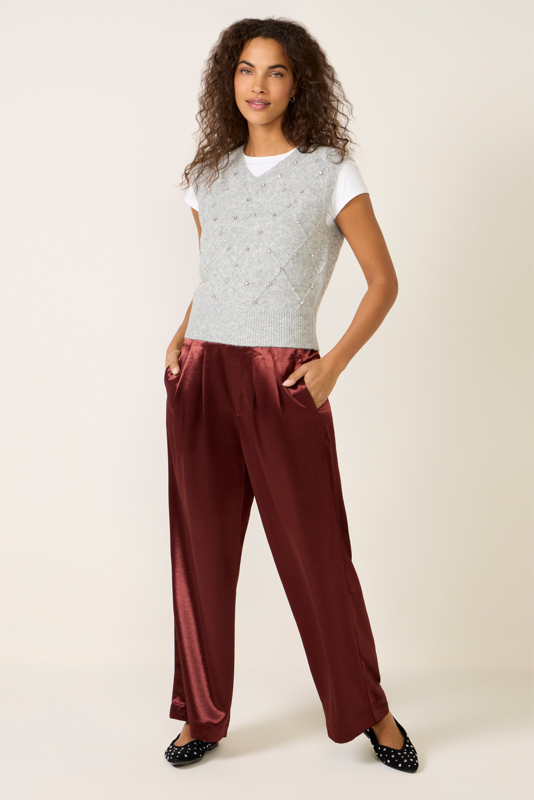 Noma Rhinestone Sweater Vest