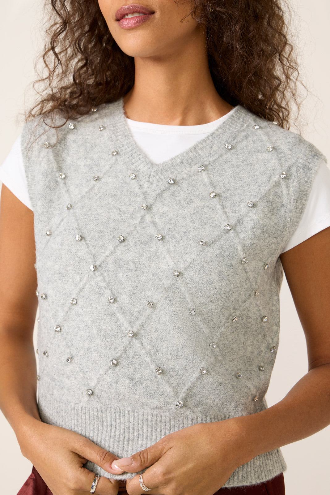 Noma Rhinestone Sweater Vest