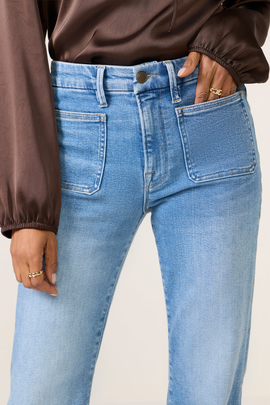 Good Legs Flare Patch Pocket Jean