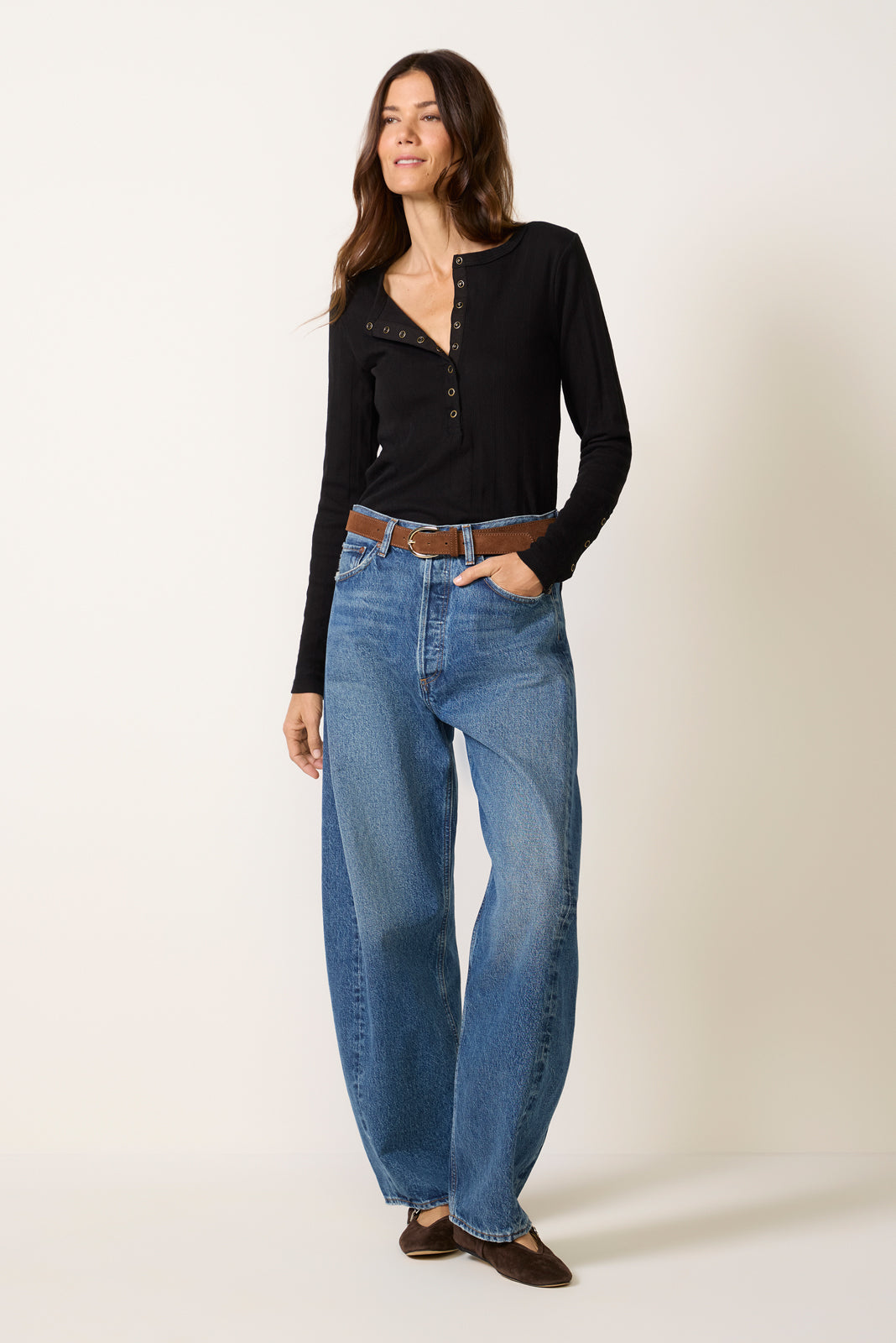 Pointelle Henley Top