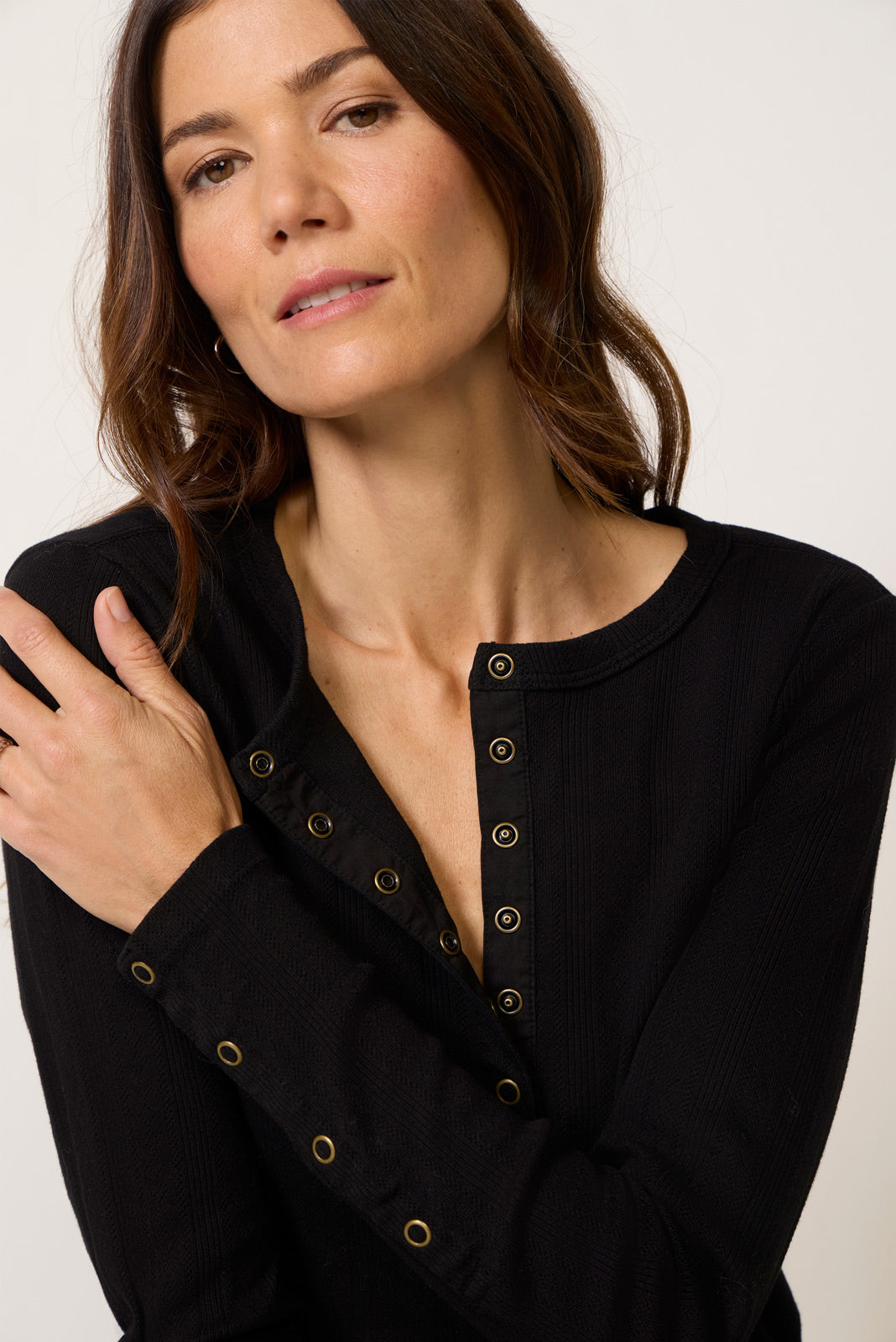 Pointelle Henley Top