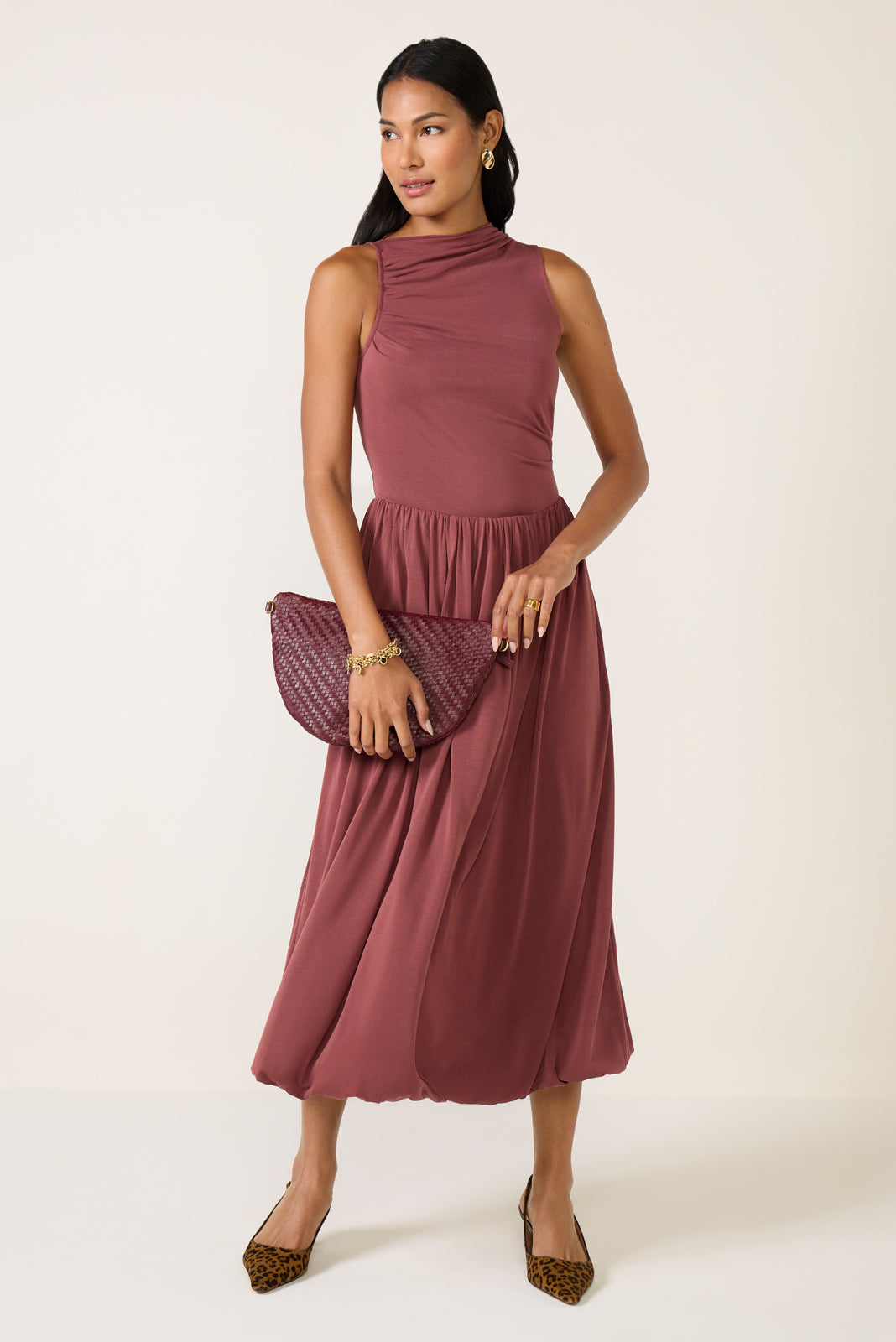 Brina Draped Jersey Dress Brina Draped Jersey Dress