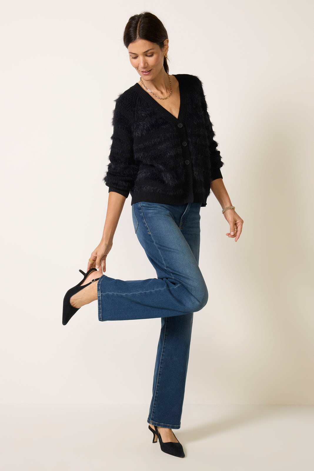 Jacquelyn Fuzzy Cardigan