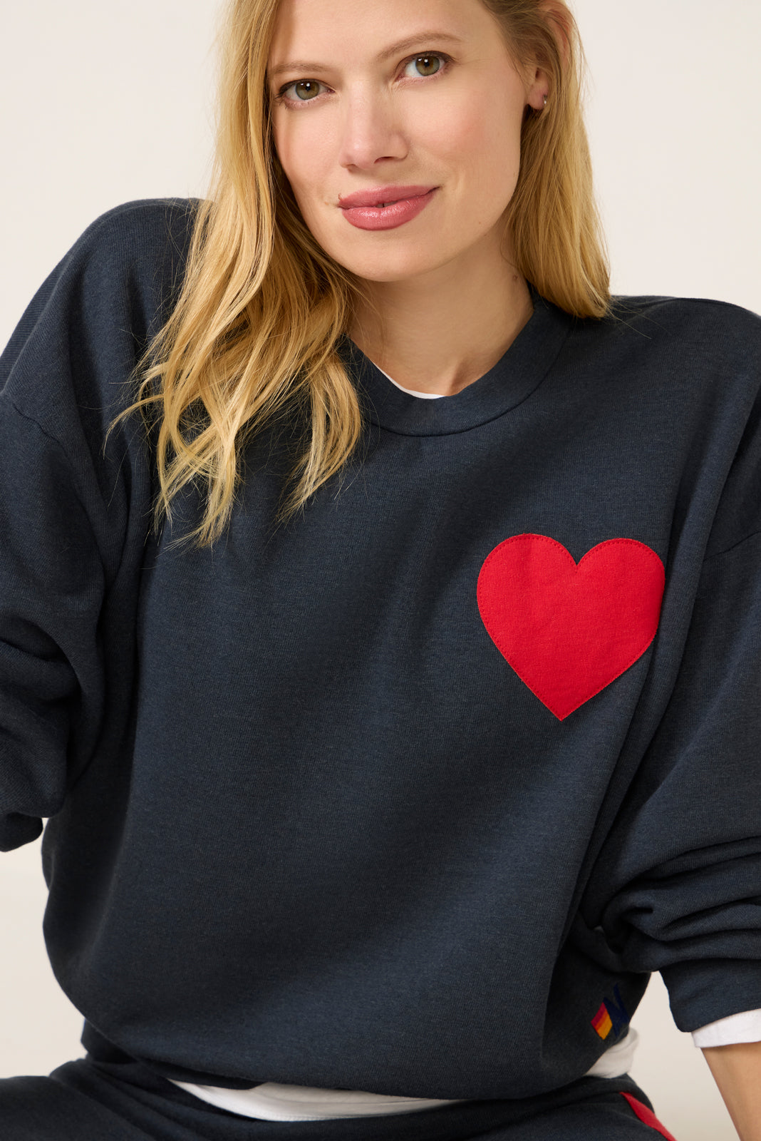 Heart Stitch Crew Sweatshirt