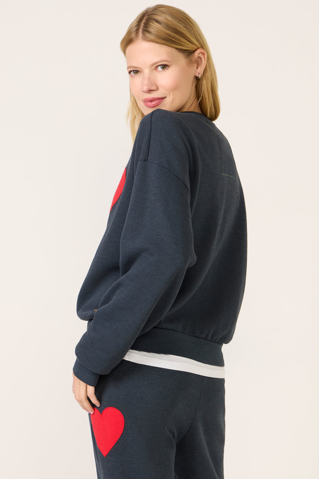 Heart Stitch Crew Sweatshirt