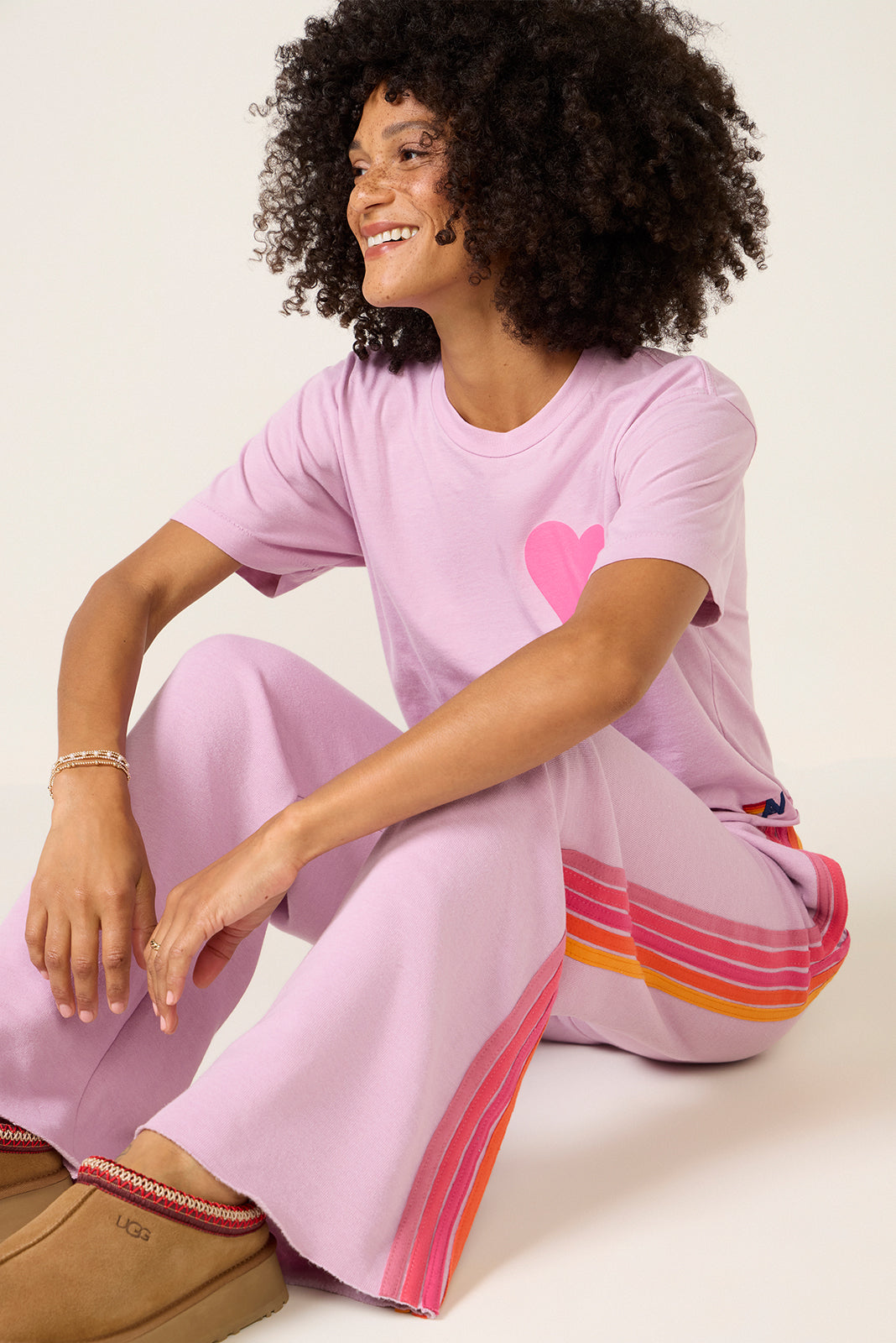 Heart Print Boyfriend Tee