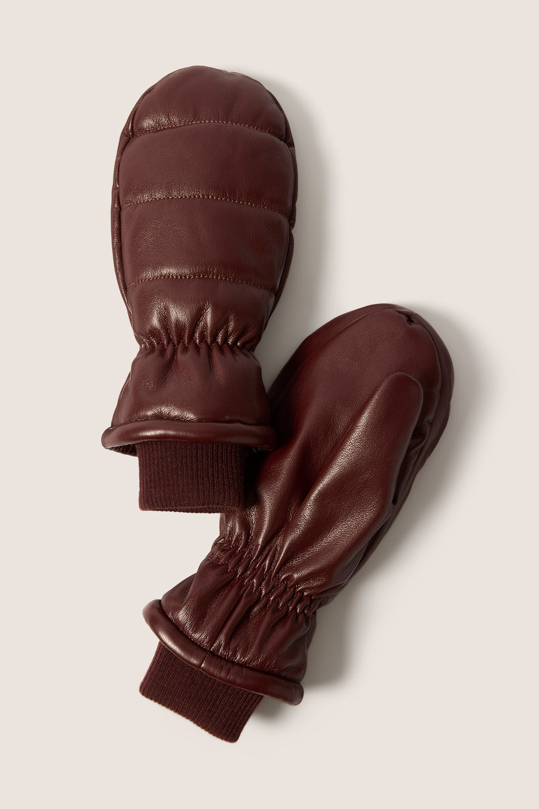 Blaire Faux Leather Puffer Mitten