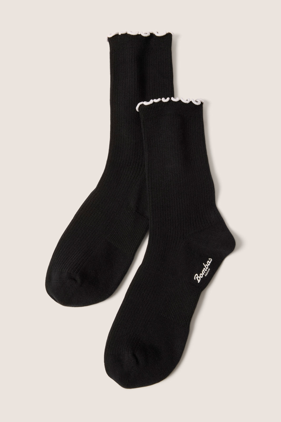 Ruffle Edge Half Calf Sock