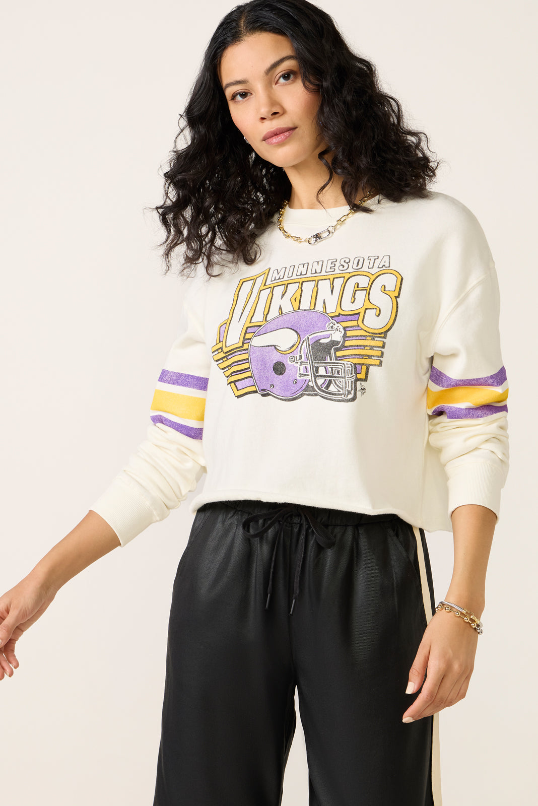 Vikings Kickoff Crop Sweatshirt