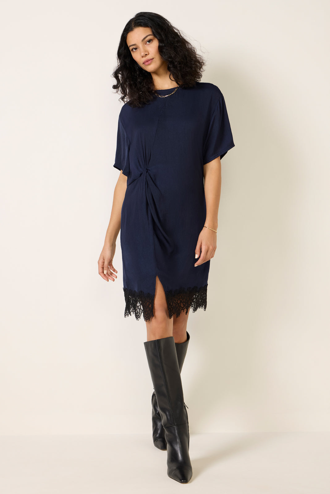Satin Mini TShirt Dress