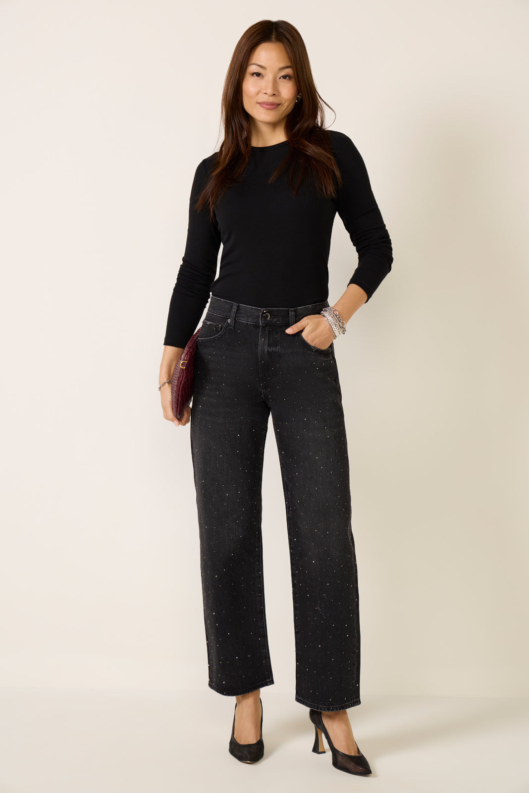 Lexi Sparkle Barrel Jean