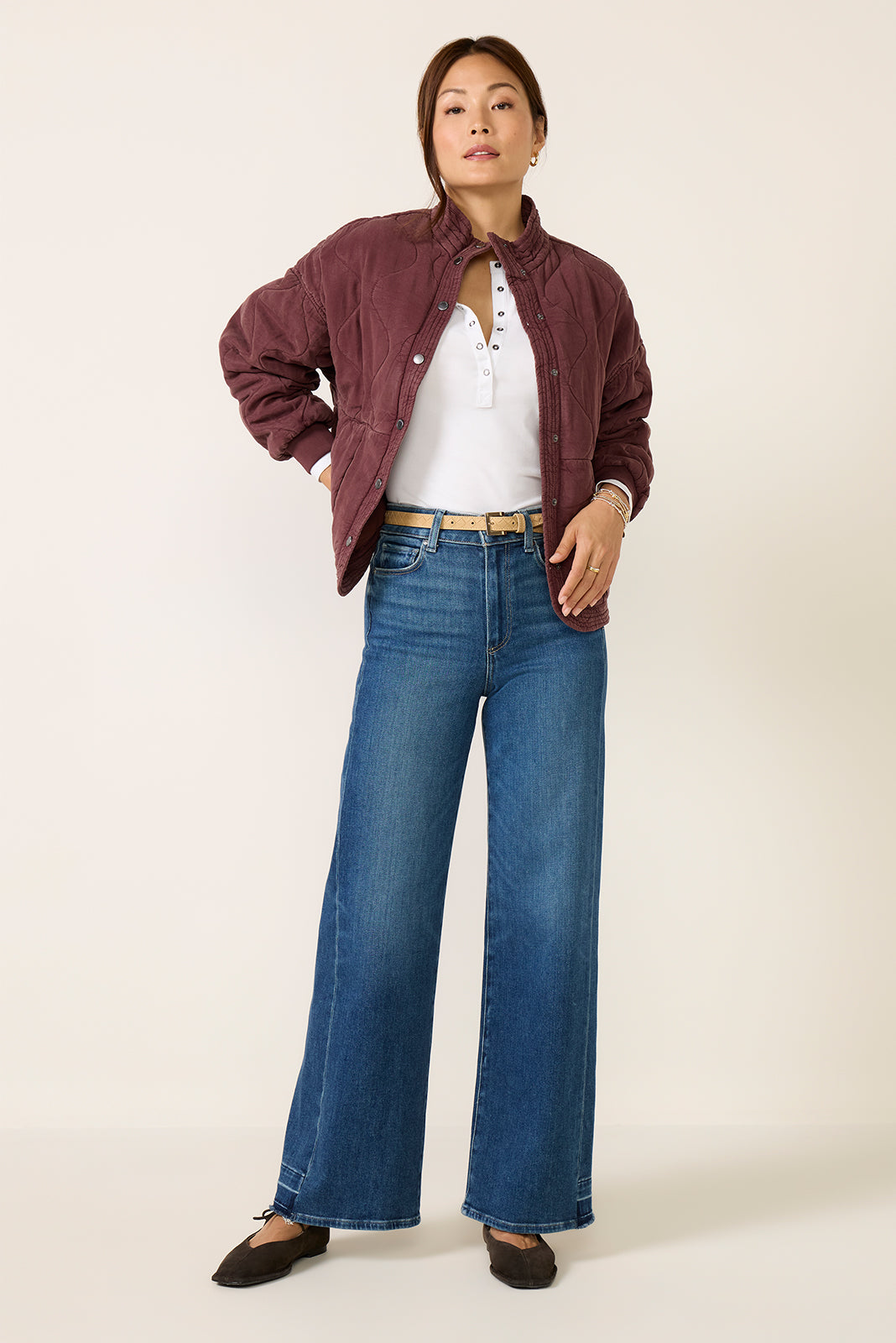 Cranberry Juice Quilted Jacket