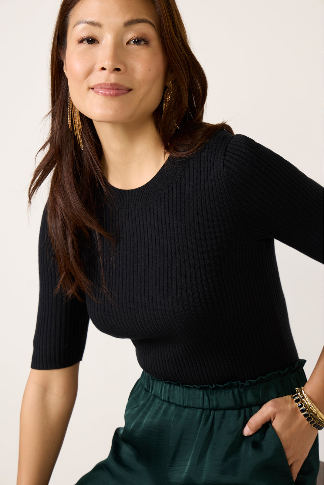 Frankie Elbow Sleeve Sweater