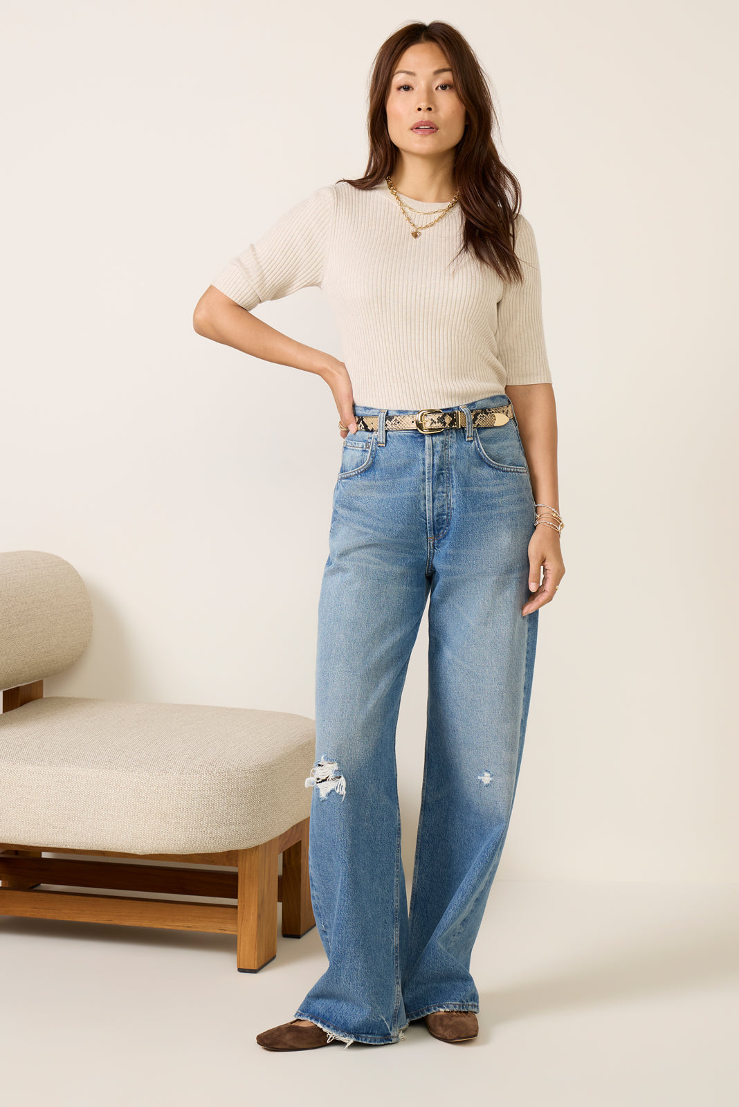 Frankie Elbow Sleeve Sweater