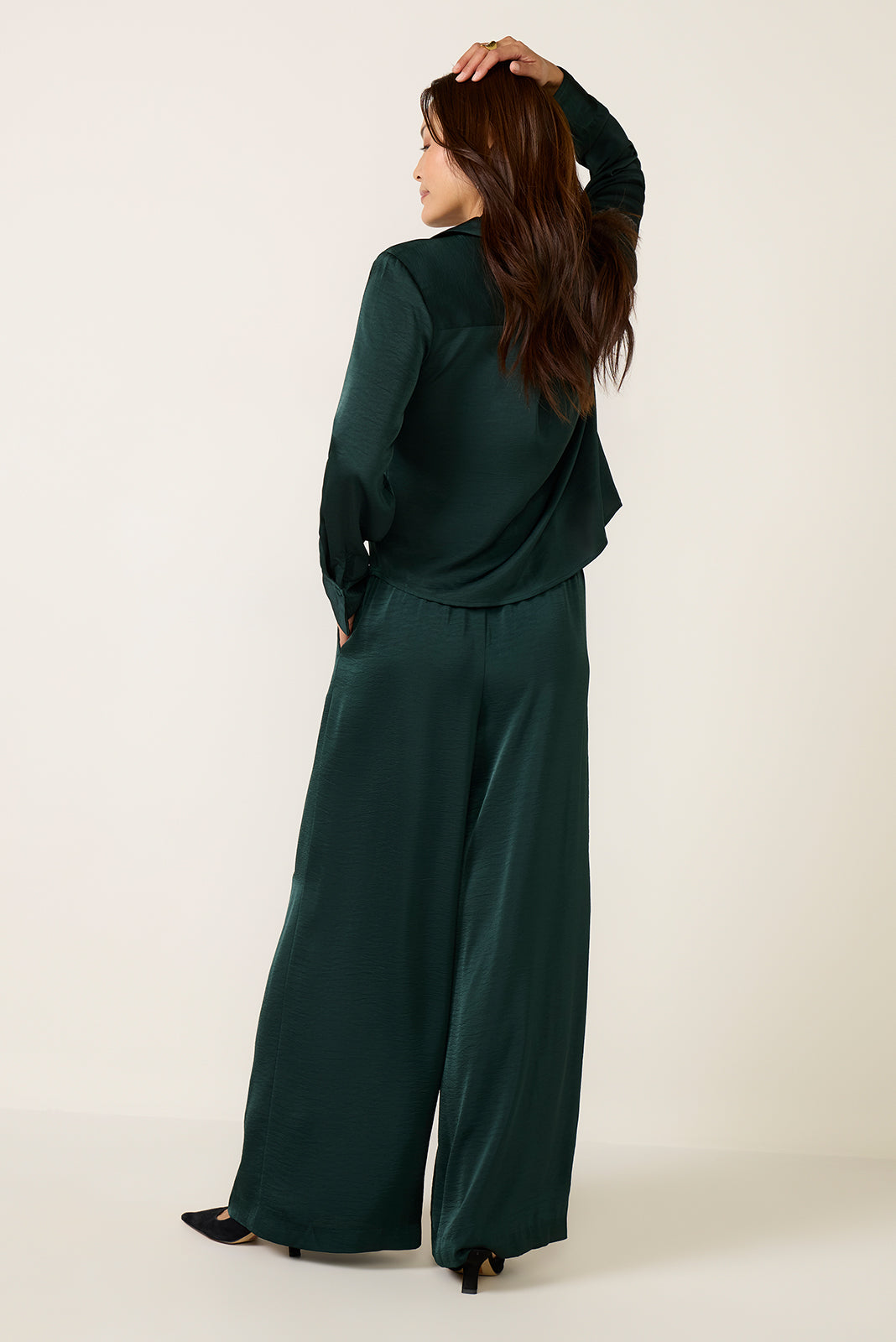 Isolde Wide Leg Satin Pant
