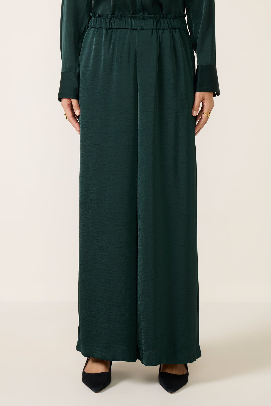 Isolde Wide Leg Satin Pant