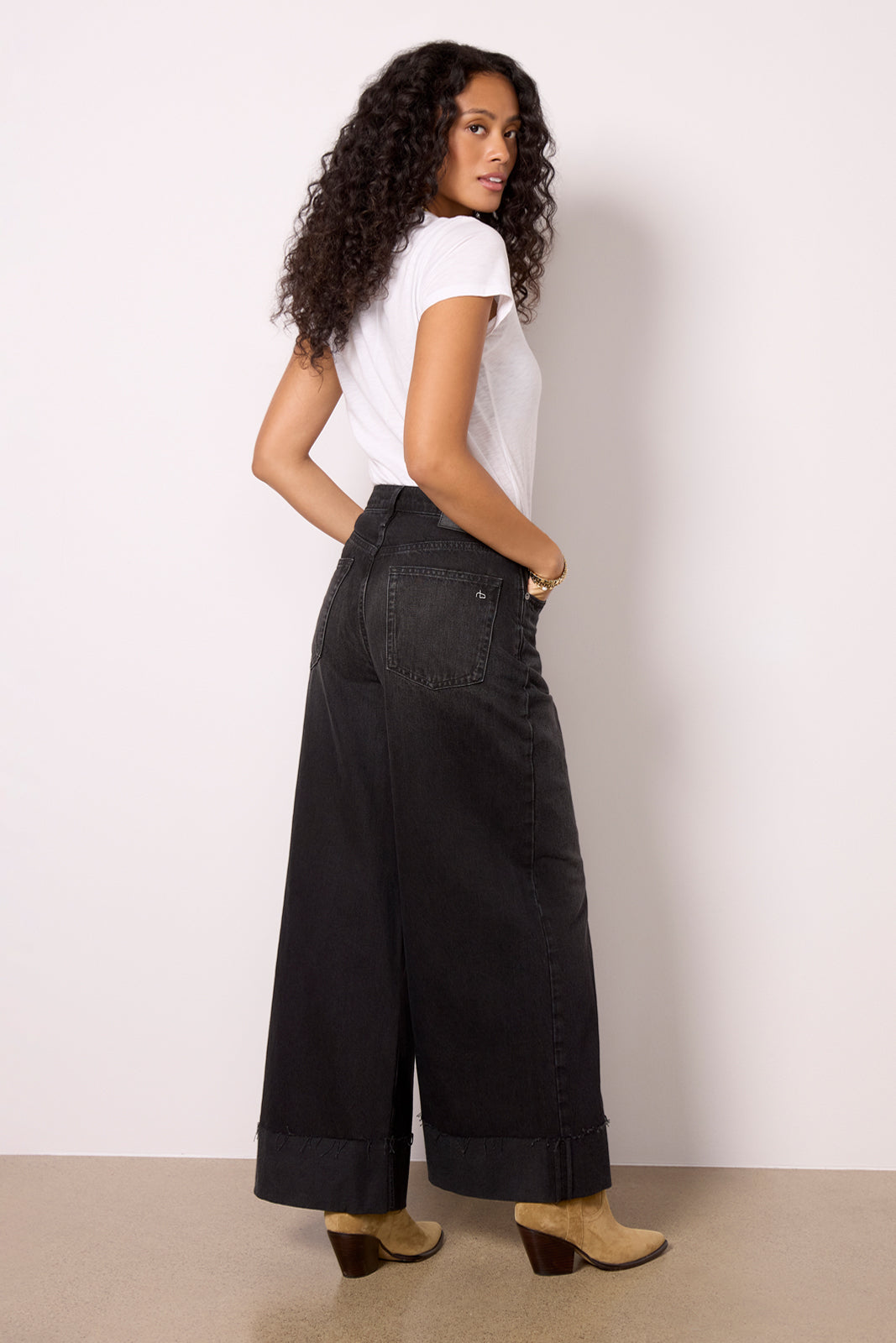 SOFIE HIGH-RISE ANKLE WIDE LEG WITH CUFF - Main Image
