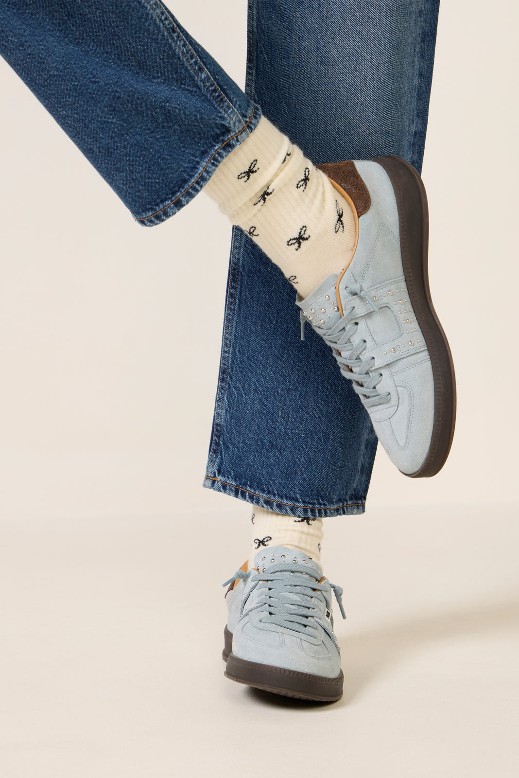 Merino Bow Half Calf Sock