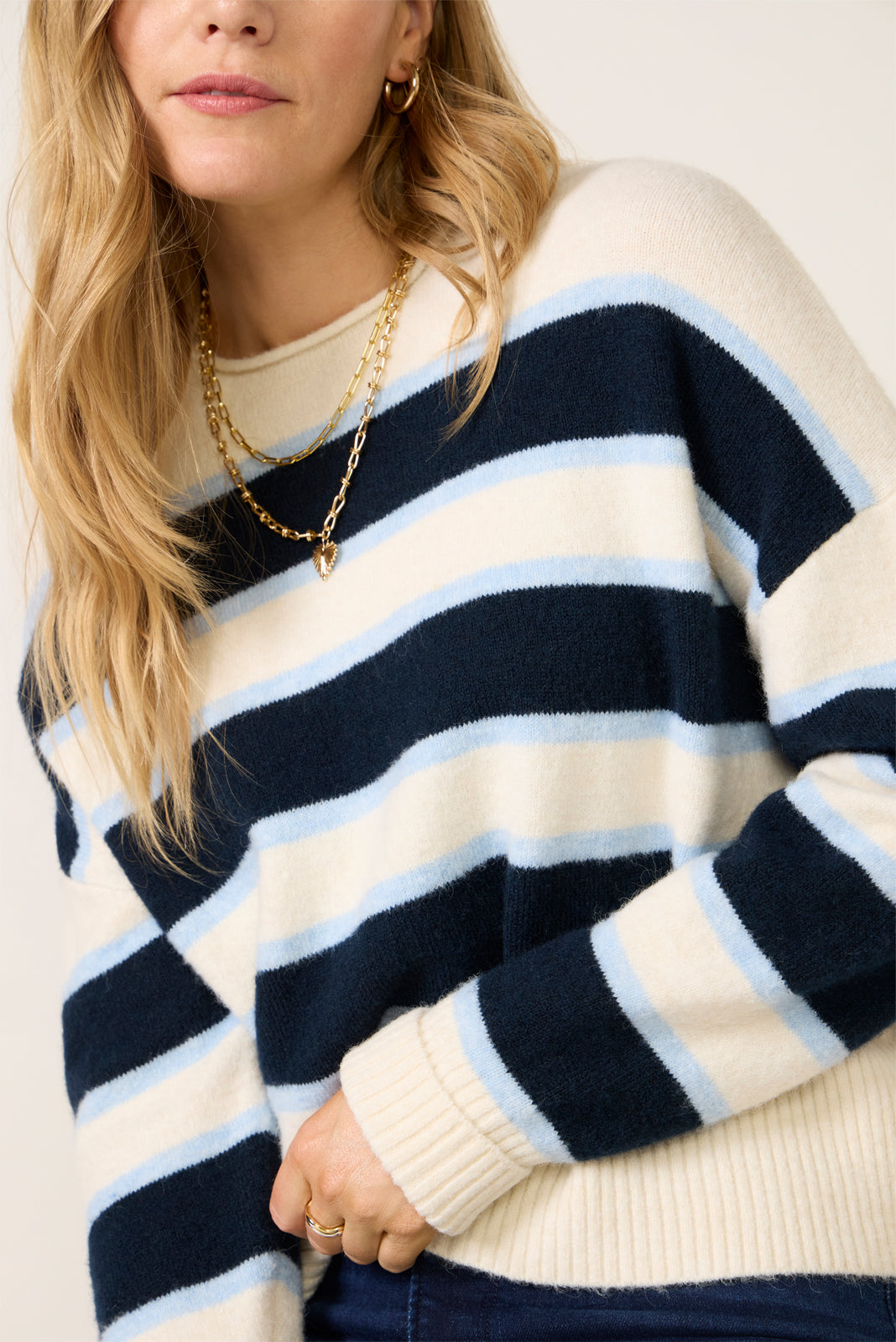 Mona Striped Long Sleeve Pullover