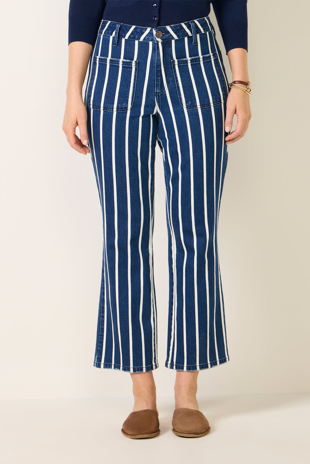 Striped Kelsey Jean