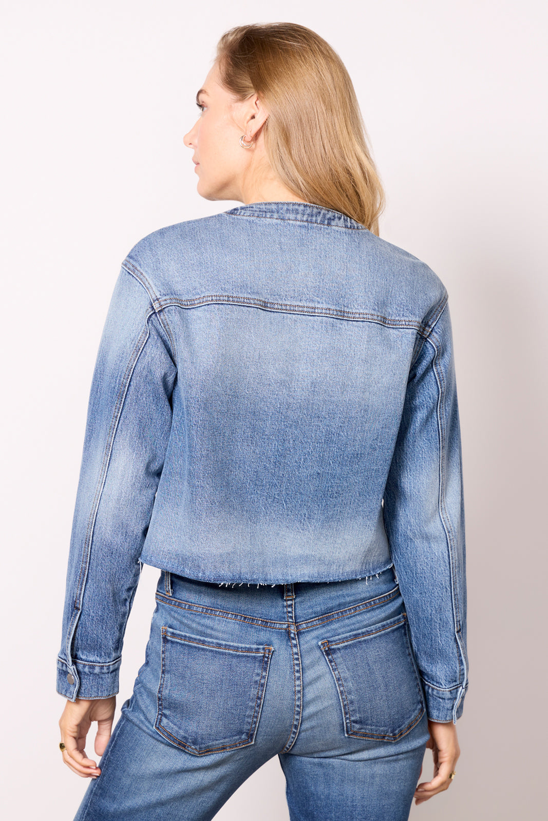 Kacey Collarless Denim Jacket