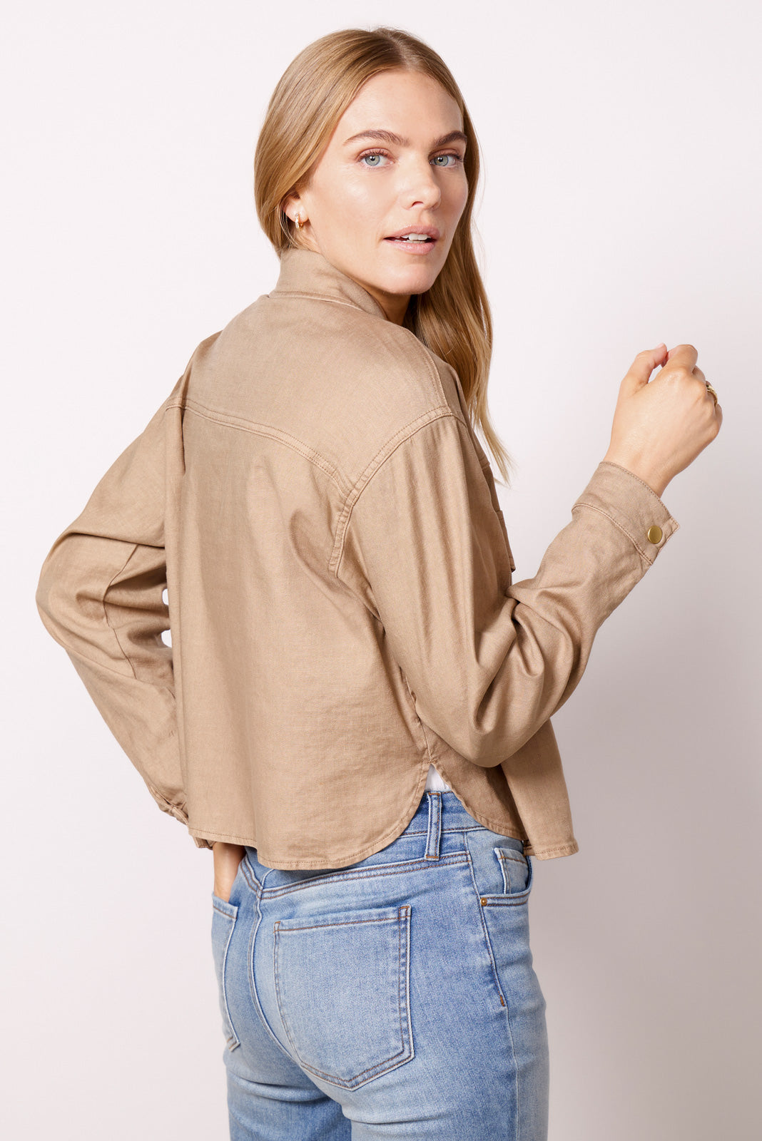 Frankie Stretch Linen Shacket