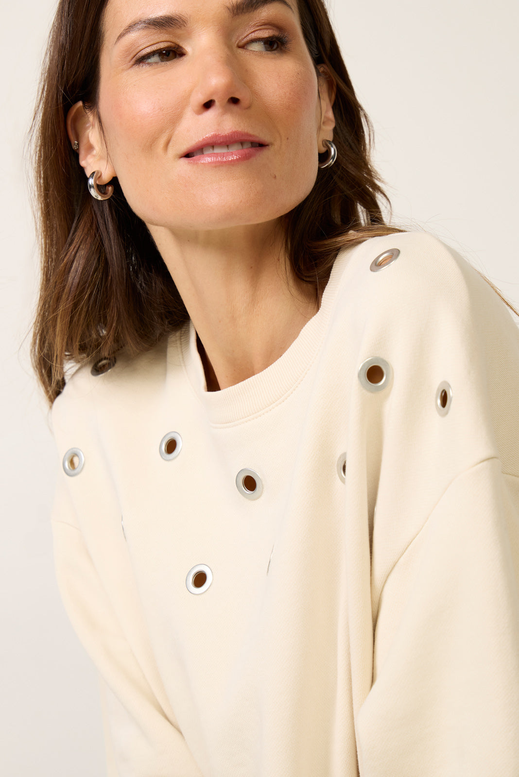 Tayisha Grommet Sweatshirt