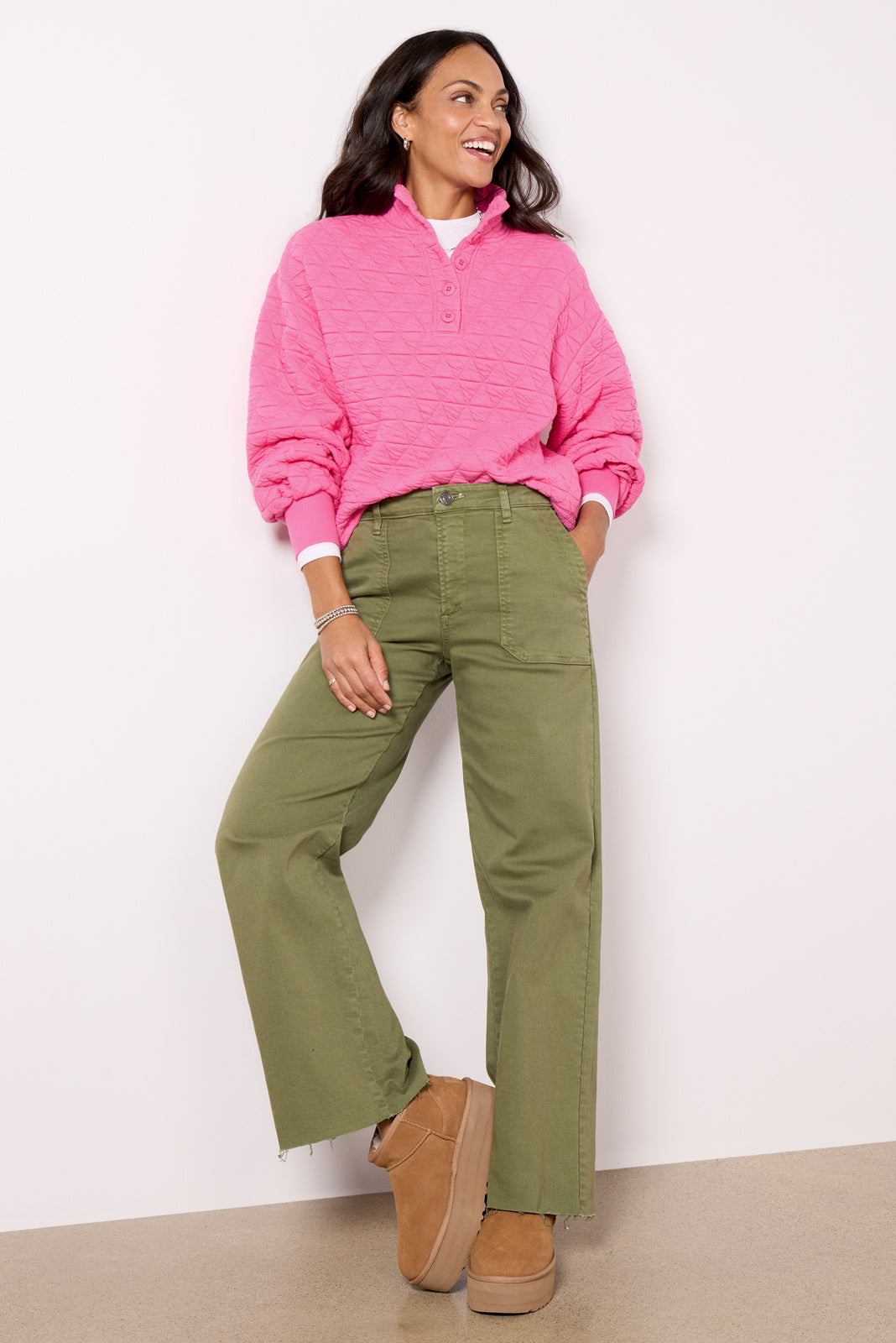 Quilted Button Up Popover