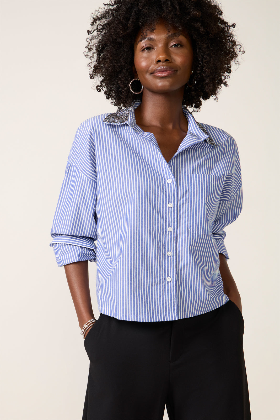 Natalie Embellished Party Shirt