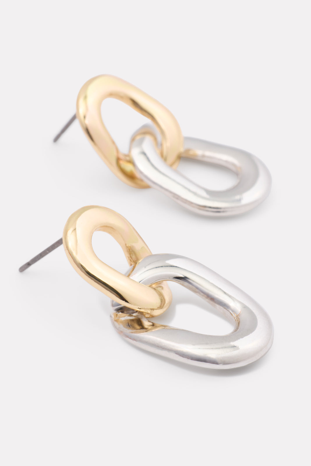 Ari Two Tone Link Earrings