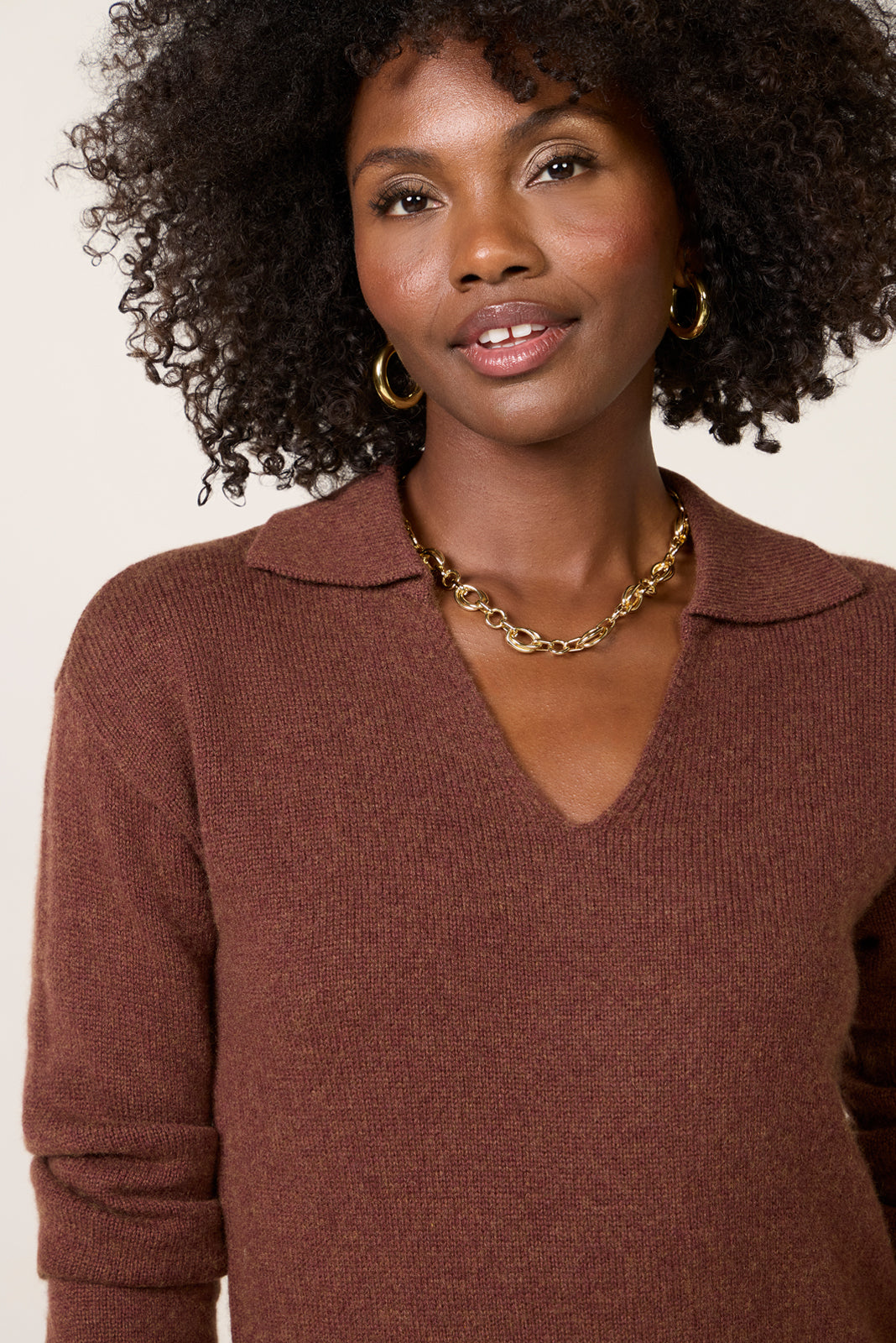 Collared Pullover Sweater Dress