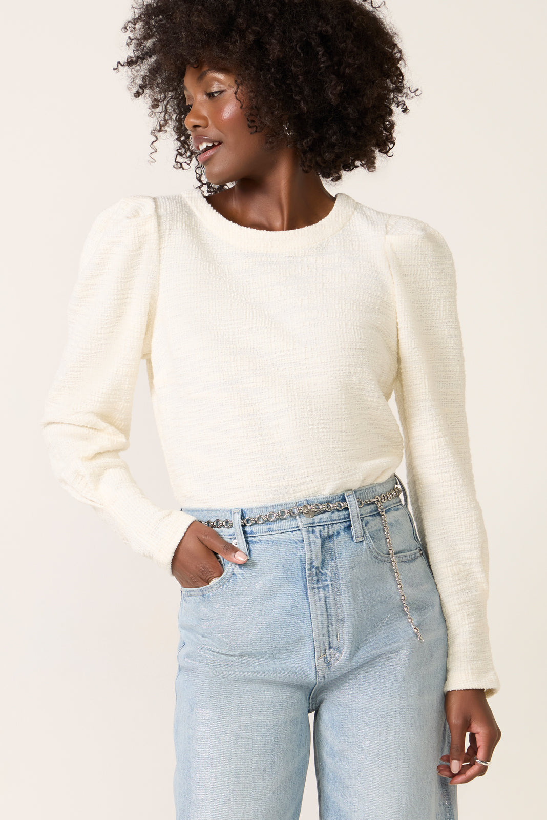 Polly Knit Tweed Top