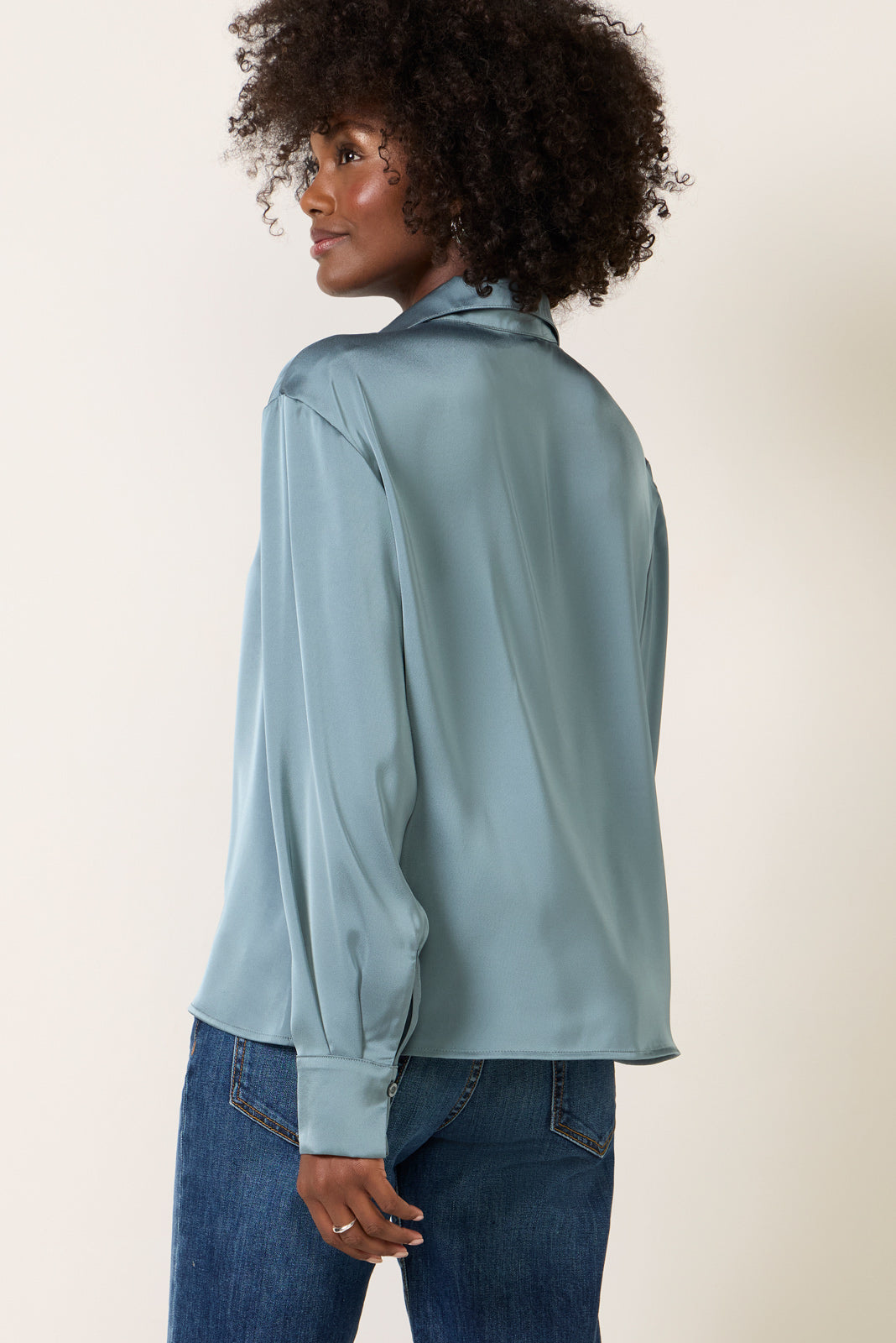 Carrie Double Zip Satin Shirt