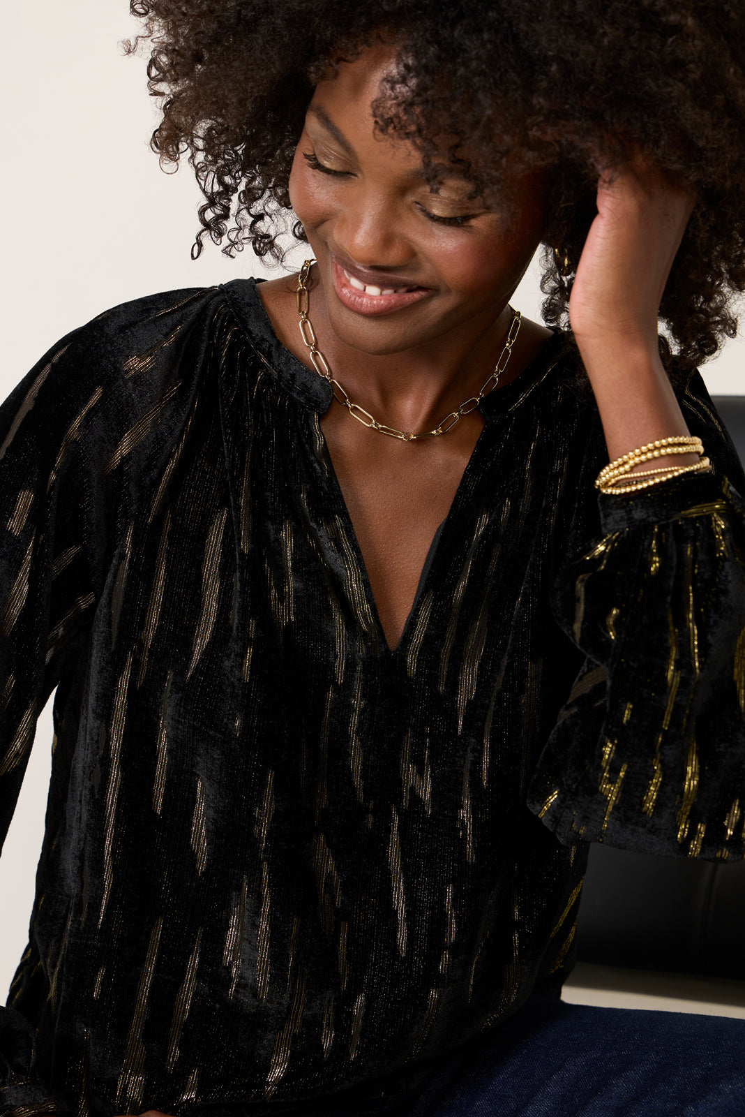 Lucy Velvet Burnout Blouse